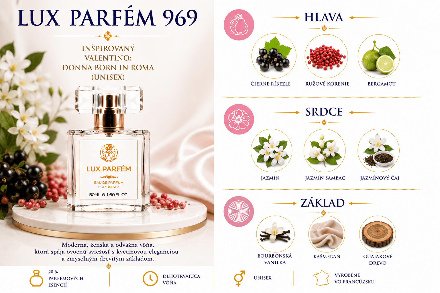 Lux Parfém 969 – Inšpirovaný Valentino: Donna Born In Roma